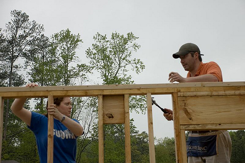 sally and greg on build site